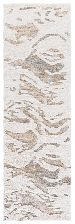 Safavieh Casablanca Luxurious Hand-tufted Area Rug In Soft Hues, Perfect For Modern Interiors And Comfort Ivory ,Brown Wool Pile Csb440a-4