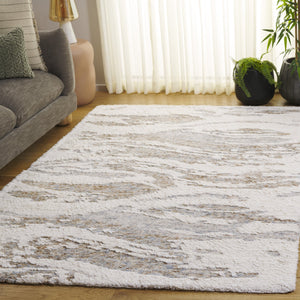 Safavieh Casablanca Luxurious Hand-tufted Area Rug In Soft Hues, Perfect For Modern Interiors And Comfort Ivory ,Brown Wool Pile Csb440a-4