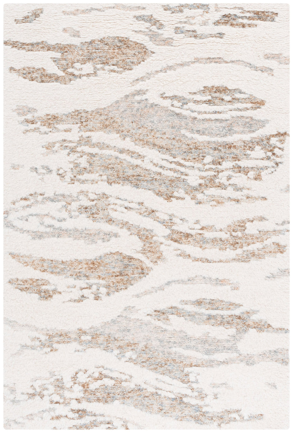 Safavieh Casablanca Hand-tufted Wool Runner Rug - Modern Abstract Design For Elegant Home Decor Spaces Ivory ,Brown Wool Pile Csb440a-5