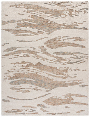 Safavieh Casablanca Luxurious Hand-tufted Area Rug In Soft Hues, Perfect For Modern Interiors And Comfort Ivory ,Brown Wool Pile Csb440a-4