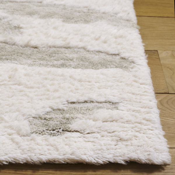 Safavieh Casablanca Hand-tufted Wool Area Rug - Modern Abstract Design For Elegant Home Decor & Comfort Ivory ,Sage Wool Pile Csb441a-4