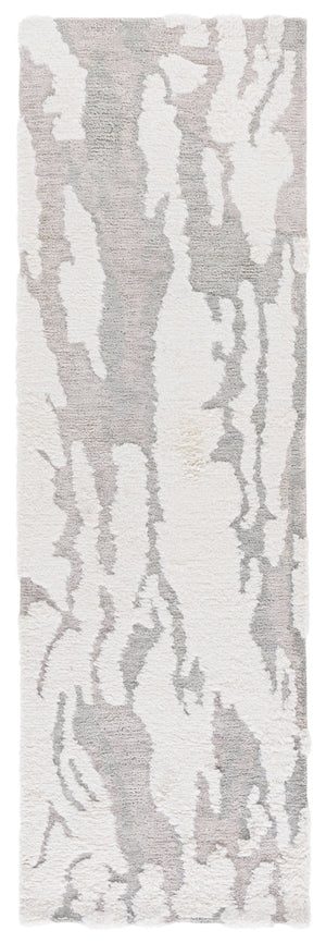 Safavieh Casablanca Hand-tufted Area Rug - Luxurious Wool Runner For Modern Home Decor & Comfort Grey ,Ivory Wool Pile Csb442f-28