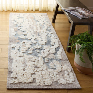 Safavieh Casablanca Hand-tufted Wool Runner Rug - Modern Abstract Design For Elegant Home Decor Enhancement Beige ,Ivory Wool Pile Csb443b-28