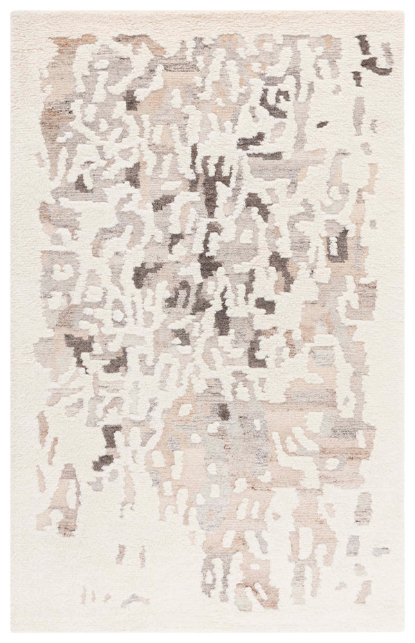 Safavieh Casablanca Hand-tufted Wool Rug - Modern Abstract Design For Elegant Living Spaces And Comfort Beige ,Ivory Wool Pile Csb443b-6