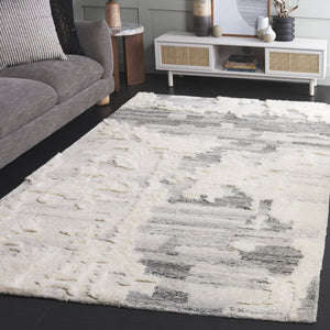 Safavieh Casablanca Hand-tufted Wool Area Rug - Luxurious Modern Design For Elegant Home Decor Atmosphere Grey ,Ivory Wool Pile Csb444f-4