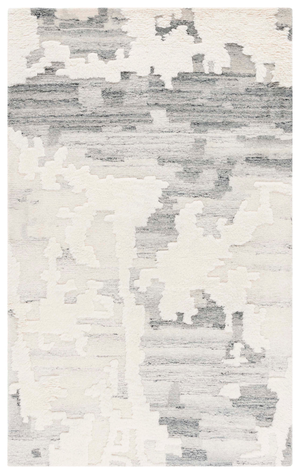 Safavieh Casablanca Modern Hand-tufted Runner Rug - Luxurious Wool Pile For Elegant Home Décor Upgrade Grey ,Ivory Wool Pile Csb444f-5