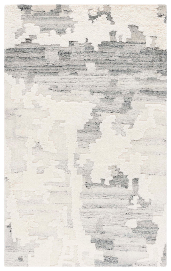 Safavieh Casablanca Hand-tufted Wool Area Rug - Luxurious Modern Design For Elegant Home Decor Atmosphere Grey ,Ivory Wool Pile Csb444f-4