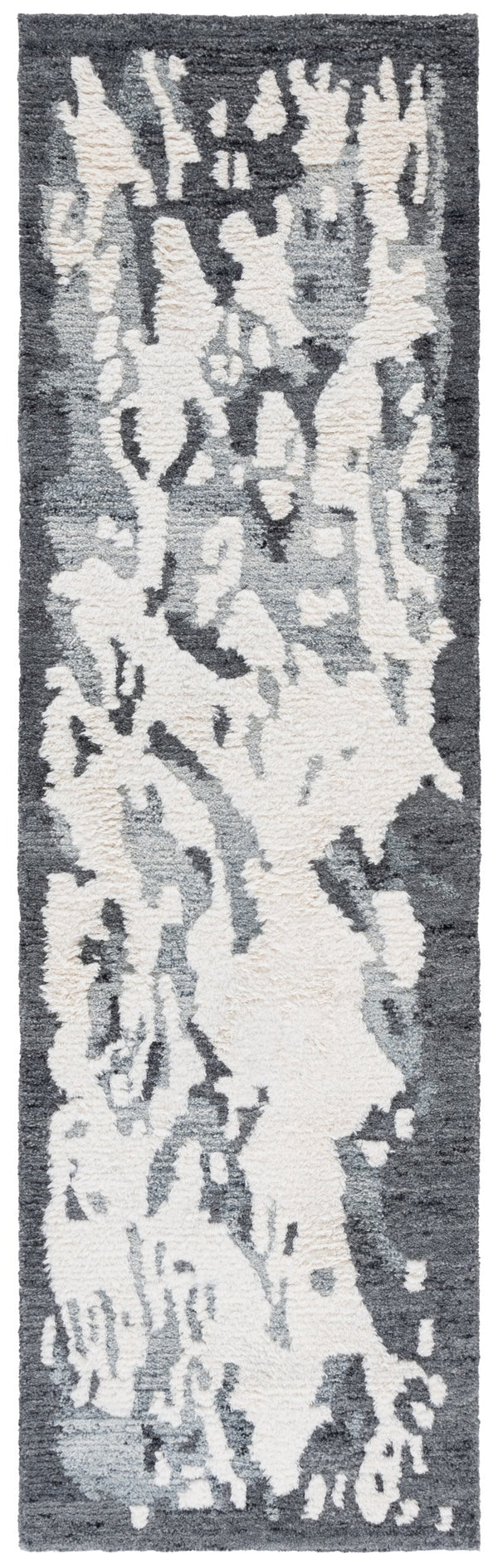 Safavieh Casablanca Modern Runner Rug - Artisan Hand-tufted Design With Plush Pile For Elegant Spaces Dark Grey ,Ivory Wool Pile Csb445h-28