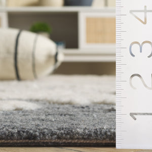 Safavieh Casablanca Hand-tufted Wool Rug – Luxurious Plush Pile, Modern Abstract Design For Elegant Spaces Dark Grey ,Ivory Wool Pile Csb445h-4