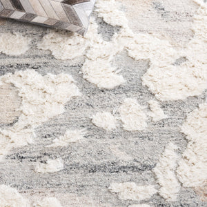 Safavieh Casablanca Modern Hand Tufted Wool Runner Rug - Elegant Abstract Design For Sophisticated Spaces Grey ,Ivory Wool Pile Csb446f-5