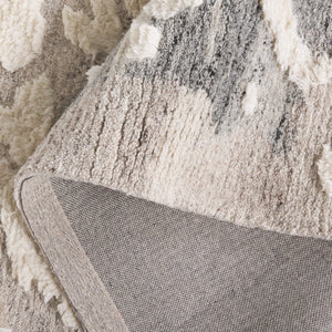 Safavieh Casablanca Modern Hand Tufted Wool Runner Rug - Elegant Abstract Design For Sophisticated Spaces Grey ,Ivory Wool Pile Csb446f-5