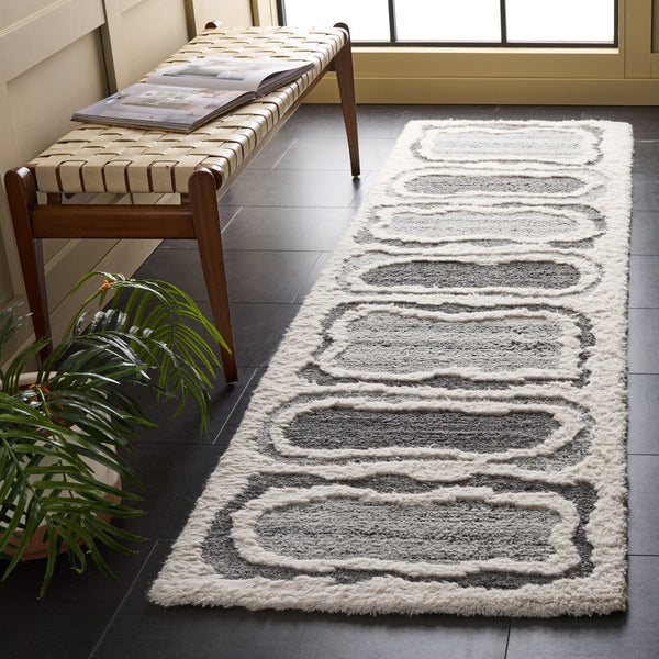Safavieh Casablanca Hand-tufted Wool Area Rug - Modern Elegance In Luxurious Texture For Any Space Decor Grey ,Ivory Wool Pile Csb447f-8