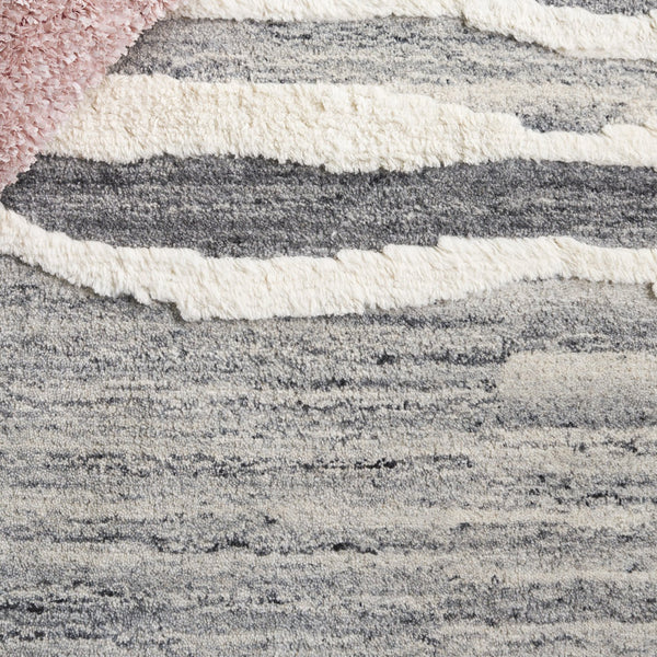 Safavieh Casablanca Hand-tufted Wool Runner Rug - Elegant Modern Design With Plush Pile For Cozy Spaces Grey ,Ivory Wool Pile Csb447f-5