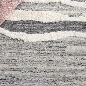 Safavieh Casablanca Hand-tufted Wool Area Rug - Modern Elegance In Luxurious Texture For Any Space Decor Grey ,Ivory Wool Pile Csb447f-8