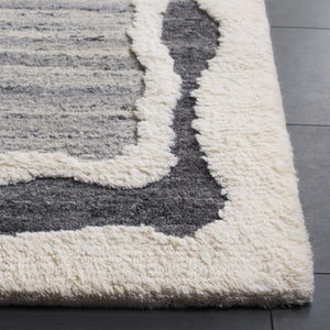 Safavieh Casablanca Hand-tufted Wool Area Rug - Modern Elegance In Luxurious Texture For Any Space Decor Grey ,Ivory Wool Pile Csb447f-8