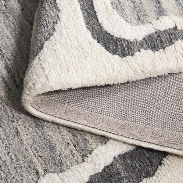 Safavieh Casablanca Hand-tufted Wool Runner Rug - Elegant Modern Design With Plush Pile For Cozy Spaces Grey ,Ivory Wool Pile Csb447f-5