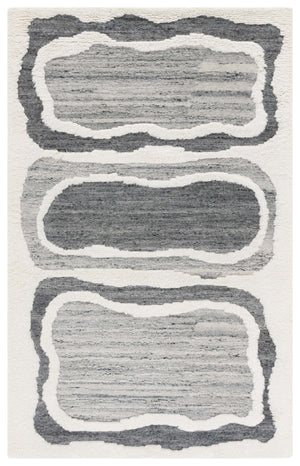 Safavieh Casablanca Hand-tufted Wool Area Rug - Modern Elegance In Luxurious Texture For Any Space Decor Grey ,Ivory Wool Pile Csb447f-8