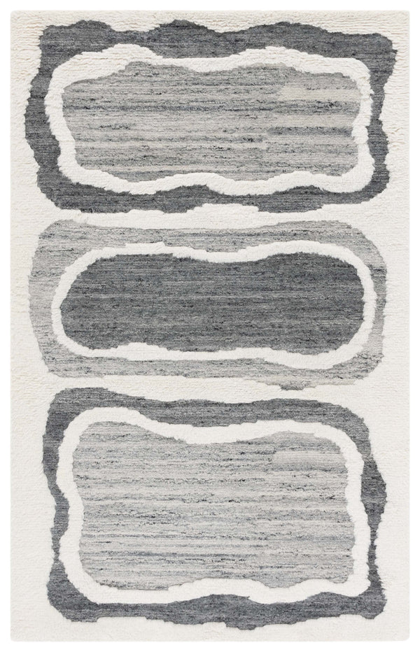 Safavieh Casablanca Hand-tufted Wool Area Rug - Modern Elegance In Luxurious Texture For Any Space Decor Grey ,Ivory Wool Pile Csb447f-8