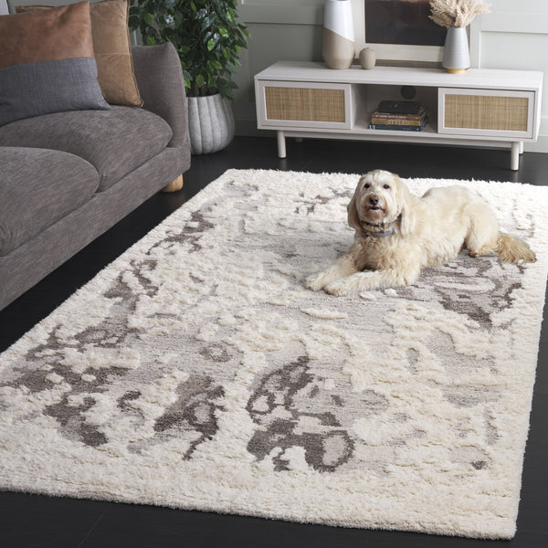 Safavieh Casablanca Modern Wool Runner Rug - Luxurious Hand Tufted Elegance For Hallways And Spaces Ivory ,Taupe Wool Pile Csb448e-5