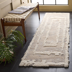 Safavieh Casablanca Modern Hand-tufted Area Rug: Luxurious Wool Pile, Elegant Abstract Design For Your Home Beige ,Ivory Wool Pile Csb449b-6