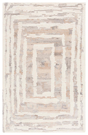 Safavieh Casablanca Modern Runner Rug - Hand-tufted Wool With Exquisite Abstract Design For Timeless Elegance Beige ,Ivory Wool Pile Csb449b-5