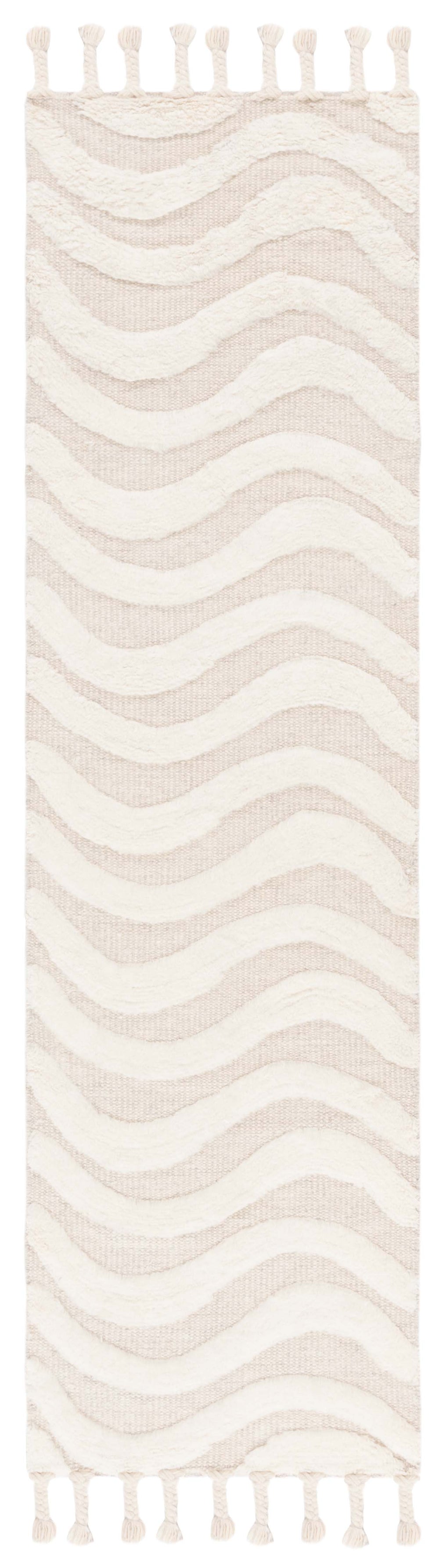 Safavieh Casablanca 468 Hand Woven Bohemian Rug Ivory / Light Grey 8' x 10'