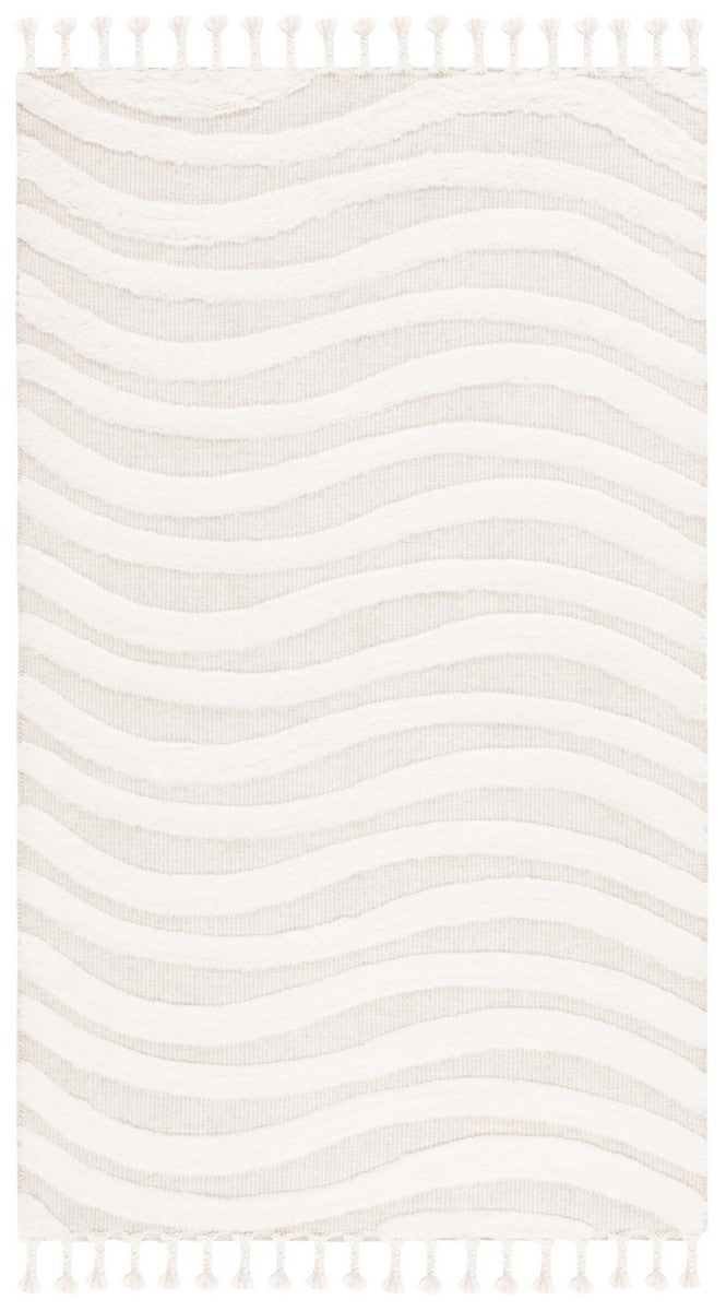 Safavieh Casablanca 468 Hand Woven Bohemian Rug Ivory / Light Grey 8' x 10'