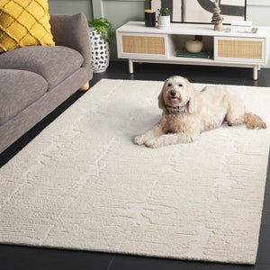 Safavieh Casablanca Modern Wool Runner - Hand-tufted, Plush Comfort For Elegant Hallways And Living Spaces Ivory Wool Pile Csb470a-5