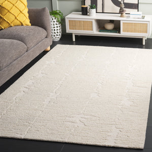 Safavieh Casablanca Modern Wool Runner - Hand-tufted, Plush Comfort For Elegant Hallways And Living Spaces Ivory Wool Pile Csb470a-5