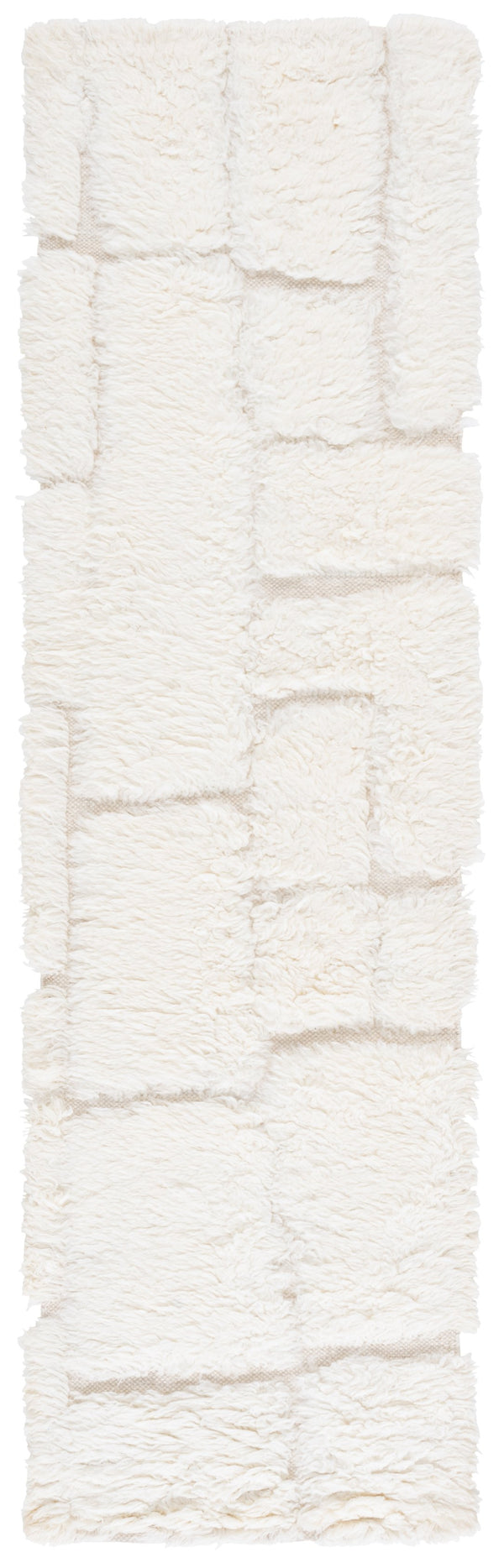 Safavieh Casablanca Hand-woven Runner Rug: Luxurious Geometric Design For Elegant Hallways And Spaces Ivory Wool Pile Csb471a-28