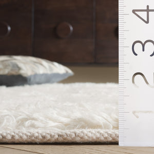 Safavieh Casablanca Hand-woven Wool Area Rug – Elegant Modern Design For Living Room Or Bedroom Decor Ivory Wool Pile Csb471a-3