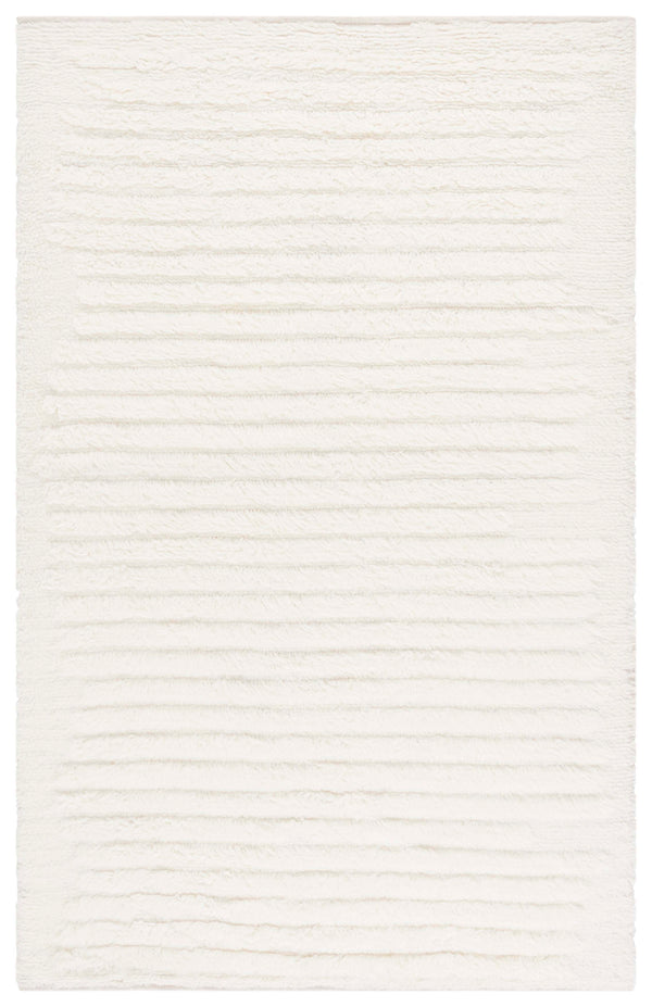 Safavieh Casablanca Hand Woven Wool Pile Rug – Luxurious Modern Style With Plush Texture For Any Room Ivory Wool Pile Csb474a-4