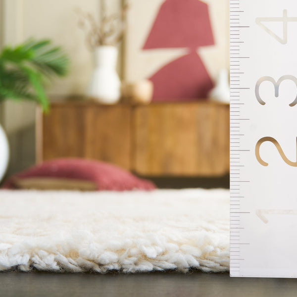 Safavieh Casablanca Elegant Hand-woven Area Rug For Modern Spaces - Cozy Wool Pile With Timeless Design Beige ,Ivory Wool Pile Csb475b-3