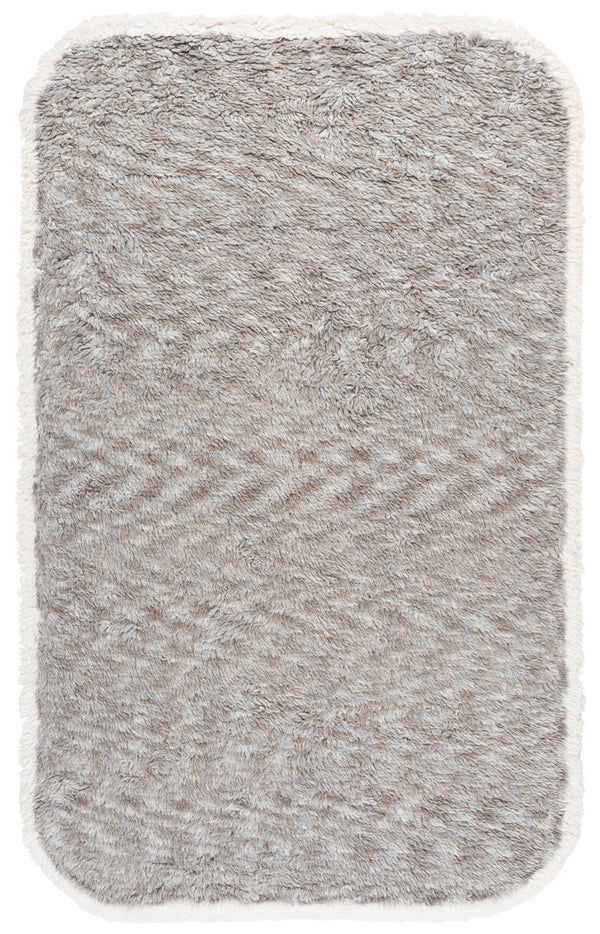 Safavieh Casablanca Modern Handwoven Area Rug - Stylish Runner For Hallways, Crafted In India, Timeless Artistry Grey ,Ivory Wool Pile Csb475f-5