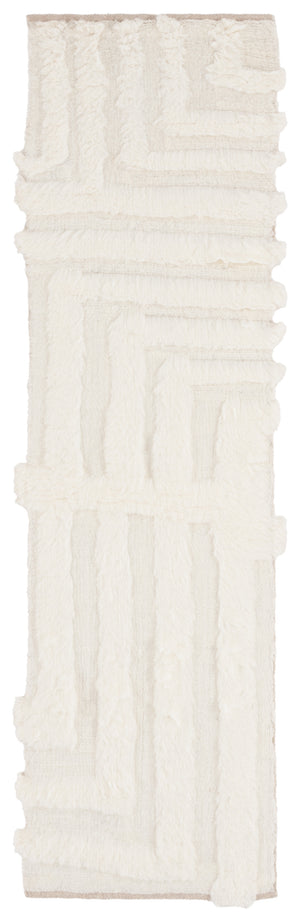 Safavieh Casablanca Artisan Crafted Wool Runner With Geometric Design For Elegant, Timeless Home Décor Ivory Wool Csb494a-4
