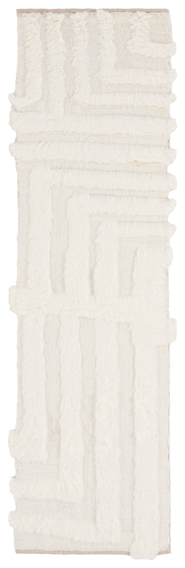 Safavieh Casablanca Artisan Crafted Wool Runner With Geometric Design For Elegant, Timeless Home Décor Ivory Wool Csb494a-4