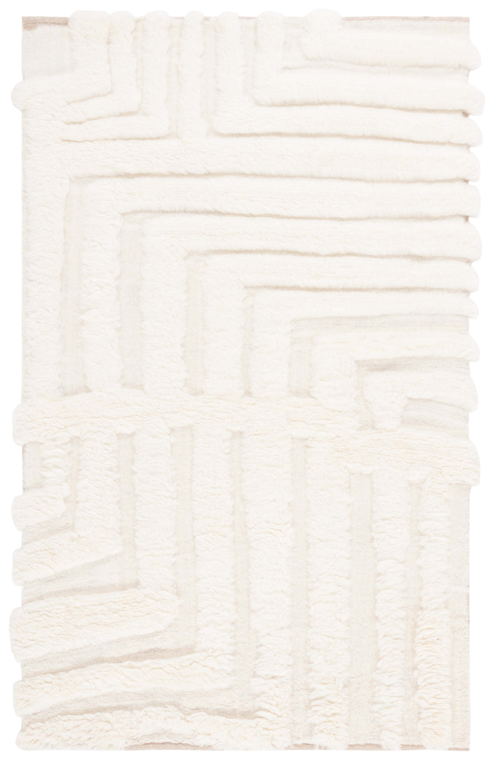 Safavieh Casablanca Artisan Crafted Wool Runner With Geometric Design For Elegant, Timeless Home Décor Ivory Wool Csb494a-4