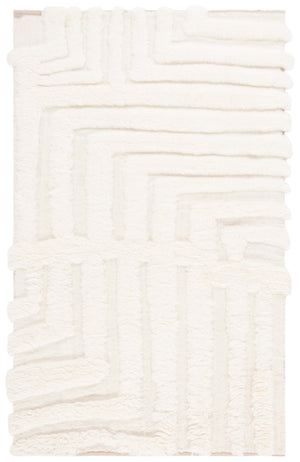 Safavieh Casablanca Artisan Crafted Wool Runner With Geometric Design For Elegant, Timeless Home Décor Ivory Wool Csb494a-4