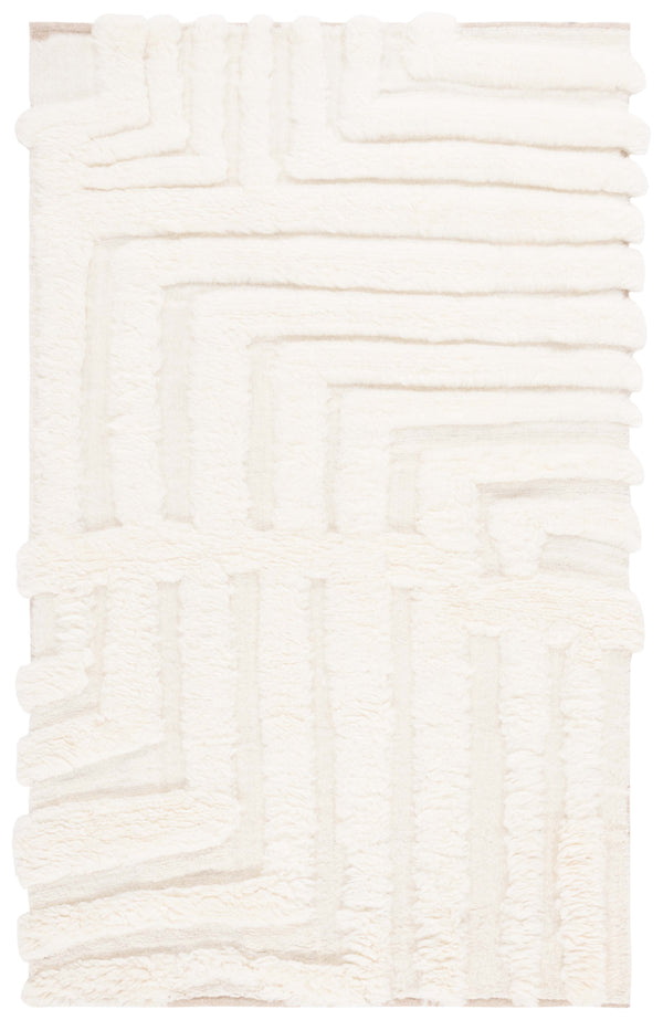 Safavieh Casablanca Artisan Crafted Wool Runner With Geometric Design For Elegant, Timeless Home Décor Ivory Wool Csb494a-4