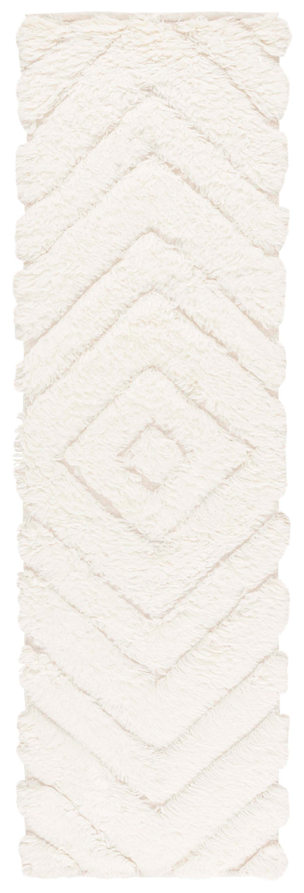 Safavieh Casablanca Handwoven Ivory Wool Rug 9 X 12 Plush 1.75" Shag Pile, Artisanal Indian Craftsmanship For Living Rooms 9'-0" x 12'-0" CSB497A-9