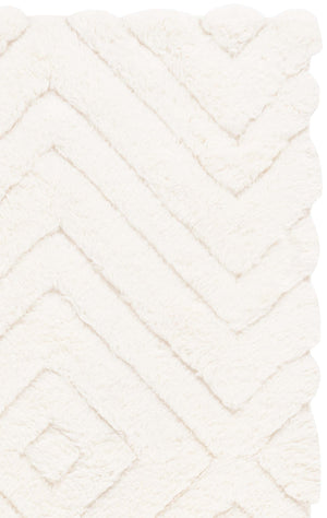 Safavieh Casablanca Luxurious Handwoven Wool Shag Rug In Ivory — Deep Plush Pile, Artisan Indian Craftsmanship 7'-0" x 7'-0" CSB497A-7R