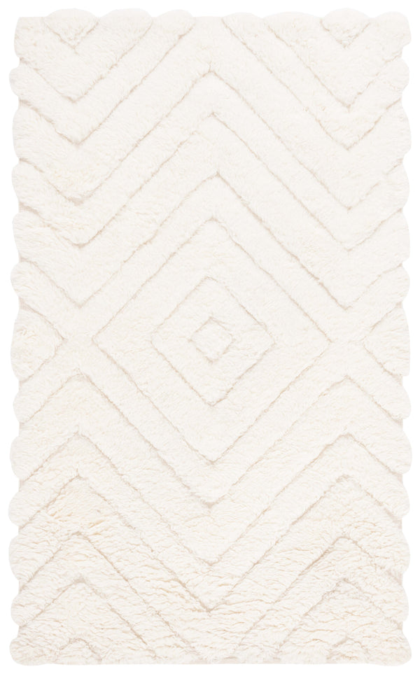 Safavieh Casablanca Handwoven Ivory Wool Rug — Plush 1.75" Shag Pile, Natural Wool Luxury & Durable Craftsmanship 10'-0" x 14'-0" CSB497A-10