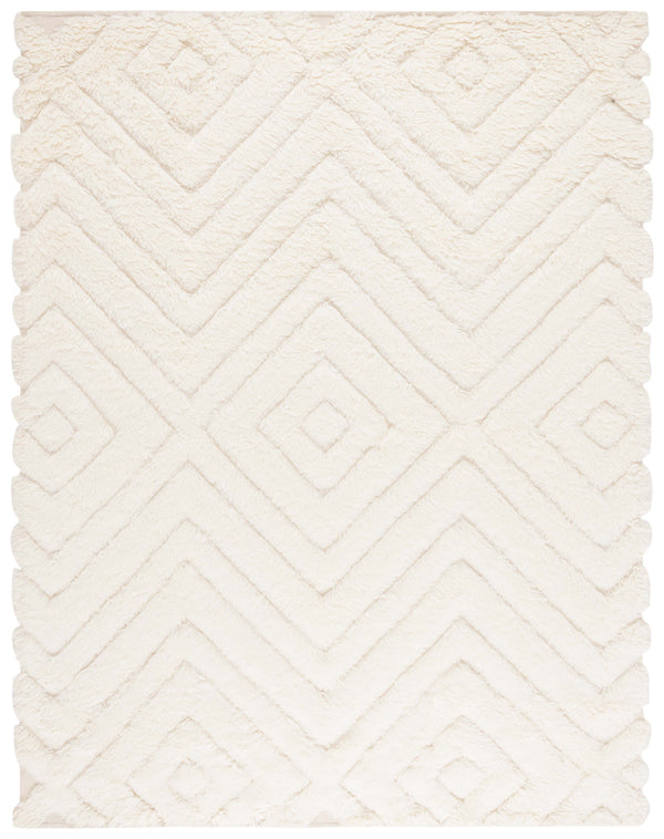 Safavieh Casablanca Handwoven Ivory Shag Runner — Plush 1.75" Wool Flokati Texture, Timeless Hallway Luxury 2'-3" x 9'-0" CSB497A-29