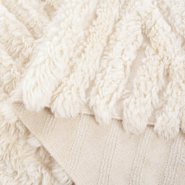 Safavieh Casablanca Handwoven Ivory Wool Area Rug 8X10 — Plush 1.75" Pile, Timeless Neutral Texture For Living Rooms 10'-0" x 14'-0" CSB498A-10
