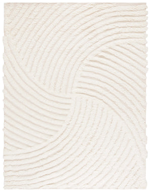 Safavieh Casablanca Handwoven Ivory Wool Rug 8X10 — Plush 1.75" Pile, Textured Organic Motif For Timeless Style 7'-0" x 7'-0" CSB498A-7R