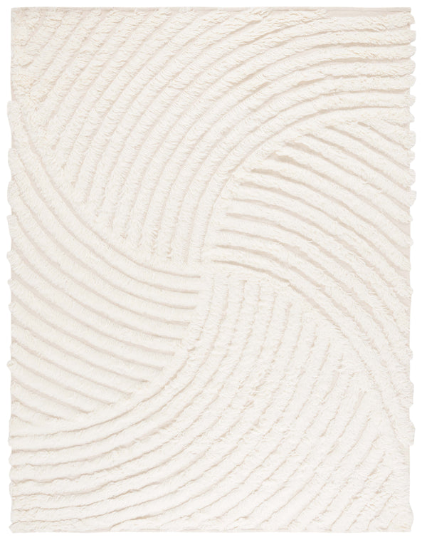 Safavieh Casablanca Handwoven Ivory Wool Rug 8X10 — Plush 1.75" Pile, Textured Organic Motif For Timeless Style 7'-0" x 7'-0" CSB498A-7R