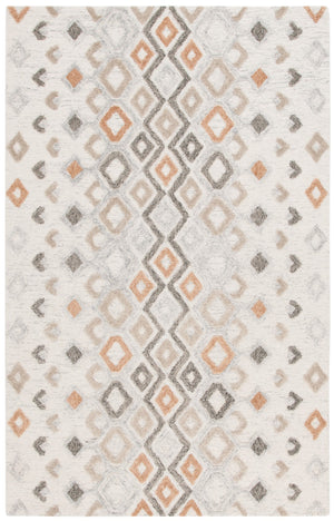 Safavieh Casablanca 645 Hand tufted Tansitional Rug Ivory / Rust 5' x 8'