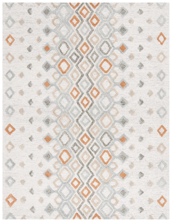 Safavieh Casablanca 645 Hand tufted Tansitional Rug Ivory / Rust 8' x 10'