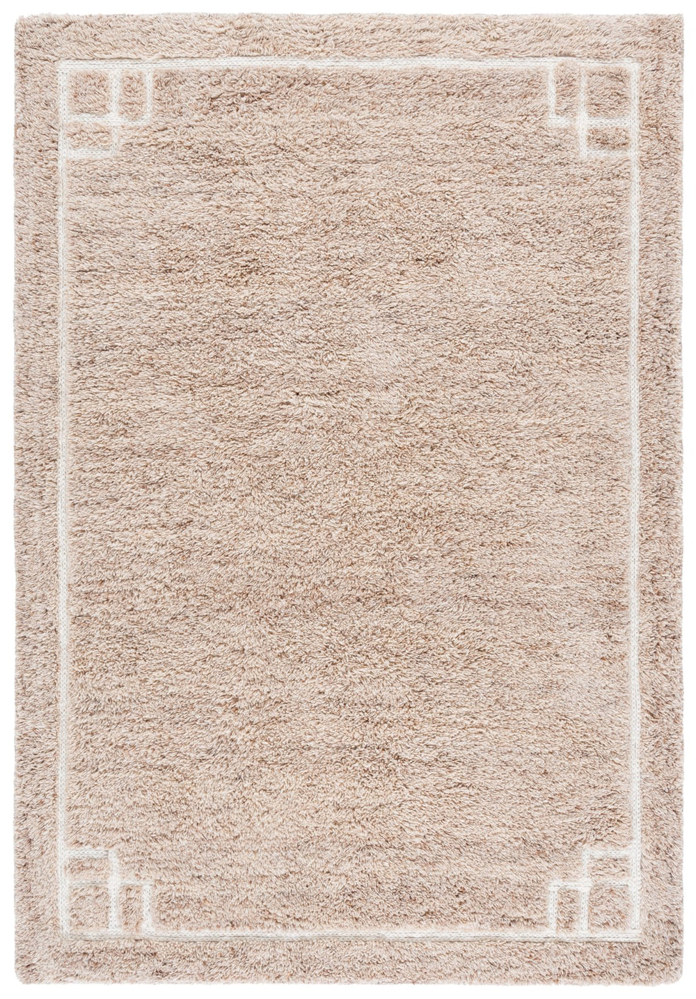 Safavieh Casablanca Hand-tufted Runner Rug | Elegant Wool & Cotton Blend For Timeless Home Comfort & Style Beige ,Ivory 90% Wool & 10% Cotton Csb788b-5