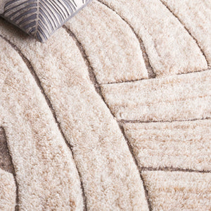 Safavieh Casablanca Handwoven Area Rug - Artisanal Luxury In Contemporary Organic Design For Elegant Spaces Natural ,Beige 80% Wool,20% Cotton Csb794b-5